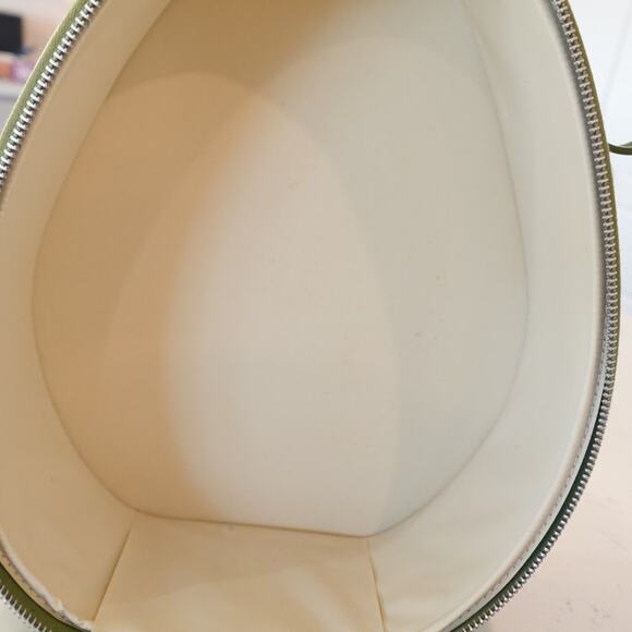 Vintage Avocado Green Train hard case Hatbox 1960s luggage - Picture 7 of 9